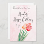 ハッピーバースデーカスタマイズ可能なデジタル挨拶カード シーズンカード (正面/裏面)