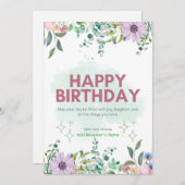 ハッピーバースデーカスタマイズ可能なデジタル挨拶カード シーズンカード (正面/裏面)