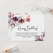 ハッピーバースデーカスタマイズ可能なフラットグリーティングカード カード (正面/裏面インサイチュ)