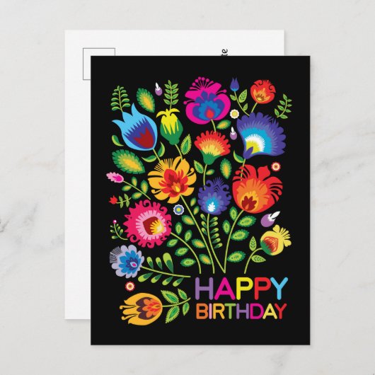 ハッピーバースデーカスタマイズ可能な民話はがき ポストカード (正面/裏面)