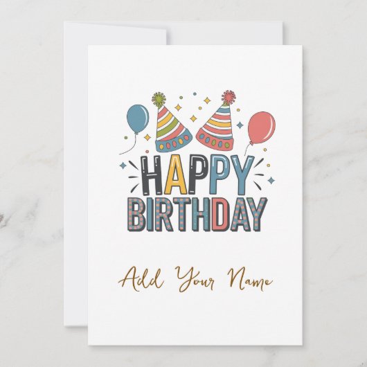 ハッピーバースデーカスタマイズ可能カード サンキューカード (正面)