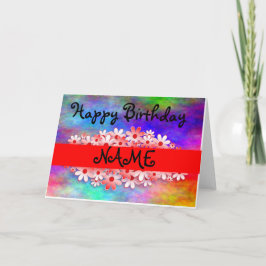 ハッピーバースデーカスタマイズ名 カード