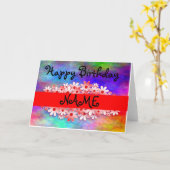 ハッピーバースデーカスタマイズ名 カード (黄色い花)