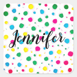 ハッピーバースデーカスタマイズ スクエアシール