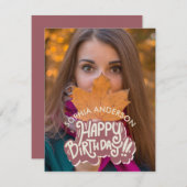 ハッピーバースデーカスタマイズ ノートカード (正面/裏面)