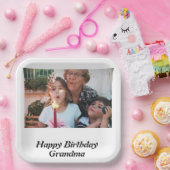 ハッピーバースデーカスタムおばあちゃんの写真 ペーパープレート (パーティー)