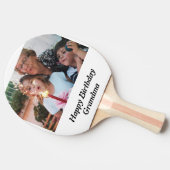 ハッピーバースデーカスタムおばあちゃんの写真 卓球ラケット (横)
