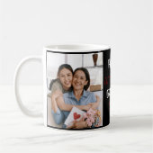 ハッピーバースデーカスタムおばあちゃんフォトコラージピンク コーヒーマグカップ (左)