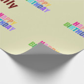 ハッピーバースデーカスタムおばあちゃんフォトコラージピンク ラッピングペーパー (角)