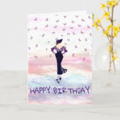 ハッピーバースデーカスタムカード カード (黄色い花)