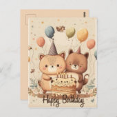 ハッピーバースデーカスタムカード ポストカード (正面/裏面)