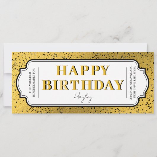 ハッピーバースデーカスタムギフト券 (裏面)