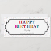 ハッピーバースデーカスタムギフト券 (正面)