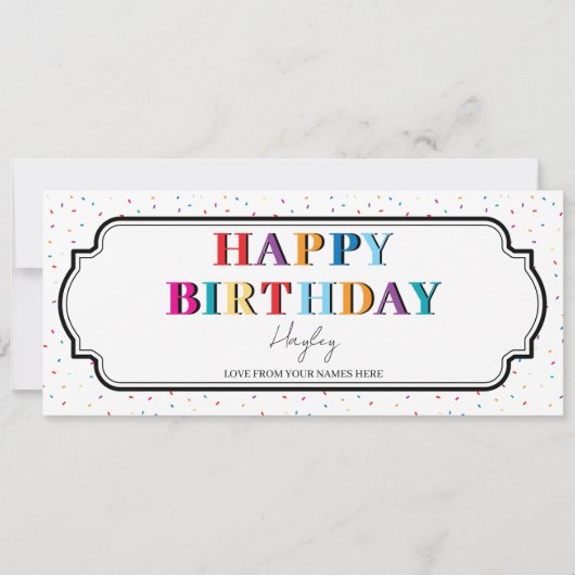 ハッピーバースデーカスタムギフト券 (正面)