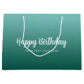 ハッピーバースデーカスタムテンプレートモダンエレガント ラージペーパーバッグ (正面)