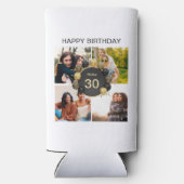 ハッピーバースデーカスタムバルーン4 Photo collage スリム缶クーラー (裏面)