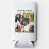 ハッピーバースデーカスタムバルーン4 Photo collage スリム缶クーラー (正面)