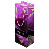 ハッピーバースデーカスタムパープルブラック抱き枕 ワインギフトバッグ (裏面アングル)