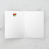 ハッピーバースデーカスタムヒーロー漫画スタイルアーポップ・アートのトおもしろい カード (内部)