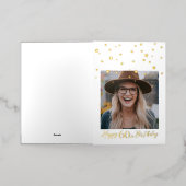 ハッピーバースデーカスタムフォイルカード 箔グリーティングカード (外側レイダウン)