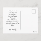 ハッピーバースデーカスタムフォトカード ポストカード (裏面)