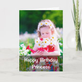 ハッピーバースデーカスタムフォトガール誕生日 カード (正面)