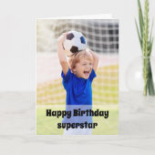 ハッピーバースデーカスタムフォトボーイズ誕生日 カード (正面)