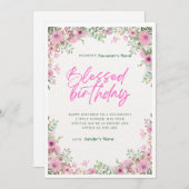 ハッピーバースデーカスタムフローラデジタル挨拶カード シーズンカード (正面/裏面)