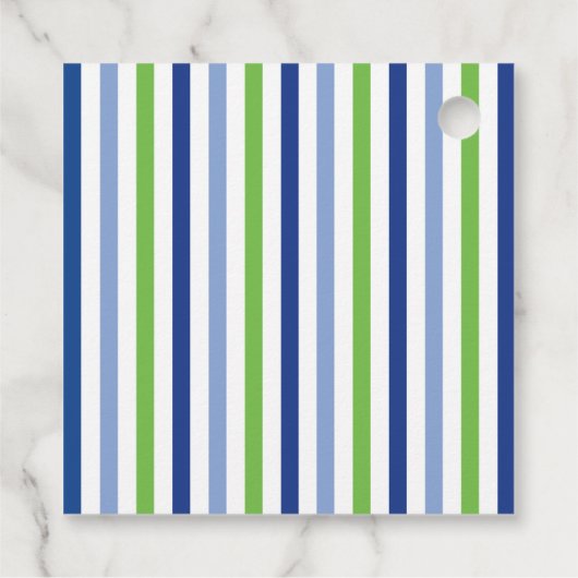 ハッピーバースデーカスタムブルーグリーンギフトラベル フェイバータグ (裏面)