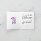 ハッピーバースデーカスタムブルーフォト カード (内部)