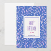 ハッピーバースデーカスタムホリデーカード シーズンカード (正面/裏面)