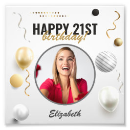 ハッピーバースデーカスタムモダン写真ギフト フォトプリント