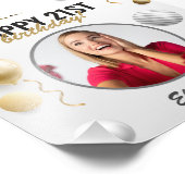 ハッピーバースデーカスタムモダン写真ギフト フォトプリント            (角)