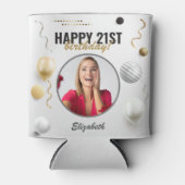 ハッピーバースデーカスタムモダン写真ギフト 缶クーラー (正面)