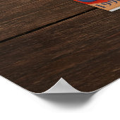 ハッピーバースデーカスタムライセンスプレートレタリング標識 ポスター (角)