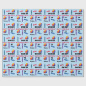 ハッピーバースデーカスタム少年の名前と年齢 ラッピングペーパー (フラット)