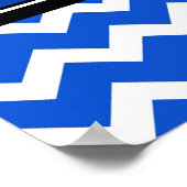 ハッピーバースデーカスタム年名バナーブルー ポスター (角)