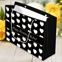 ハッピーバースデーカスタム文字エレガントハートパターン