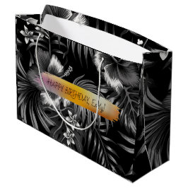 ハッピーバースデーカスタム文字トレンディーパーソナライズされたラ ラージペーパーバッグ