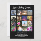 ハッピーバースデーカスタム16フォト写真コラージュ カード (正面)