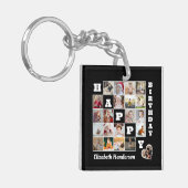 ハッピーバースデーカスタム21フォトコラージギフト キーホルダー (正面左)