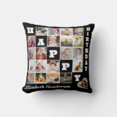 ハッピーバースデーカスタム21フォトコラージギフト クッション (正面)