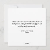 ハッピーバースデーカスタム21フォトコラージギフト シーズンカード (裏面)