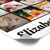 ハッピーバースデーカスタム21フォトコラージギフト ポスター (角)