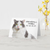 ハッピーバースデーカスタム·エイジ·キャット·ユーモア カード (黄色い花)