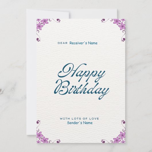 ハッピーバースデーカスタム シーズンカード (正面)