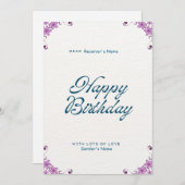 ハッピーバースデーカスタム シーズンカード (正面/裏面)