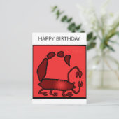 ハッピーバースデーカスタム〔占星術の〕十二宮図サイン蠍座葉書 ポストカード (スタンド正面)