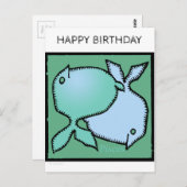 ハッピーバースデーカスタム〔占星術の〕十二宮図シンボルや象徴ピッセポストカード ポストカード (正面/裏面)