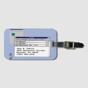 ハッピーバースデーカスタムWindows 95コンピュータテーマ ラゲッジタグ